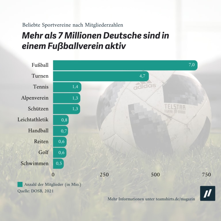 beliebte vereinssportarten deutschland infografik