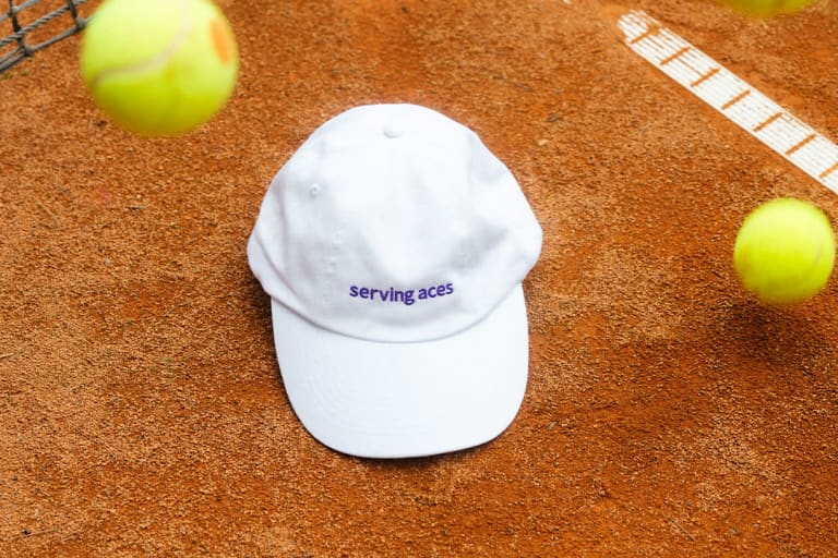 teamname tennis, besticktes cap  