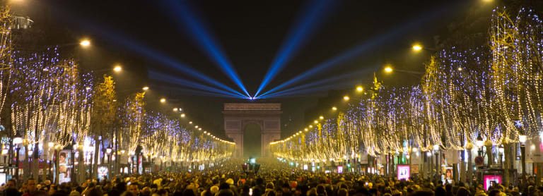 silvester frankreich, paris champs elysees