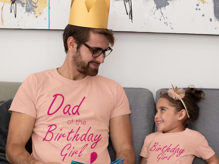 Custom Father & Daughter Birthday T-shirts