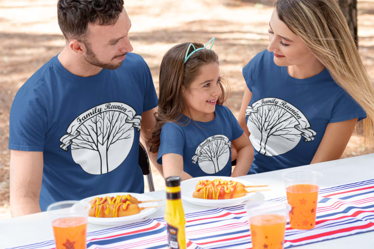 Custom-Family-Reunion-Shirts-Family-at-BBQ