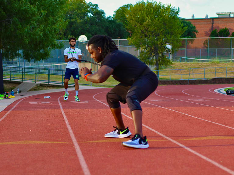 Échauffement avant la course à pied