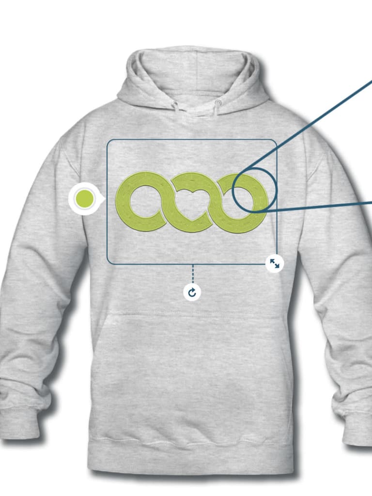 custom couples hoodie design infographic