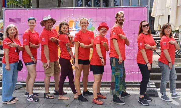 Essener Straßenkunstfestival mit T-Shirts