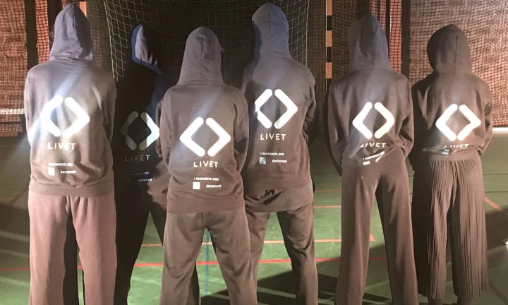 The Dance Troupe "Life" and their custom hoodies