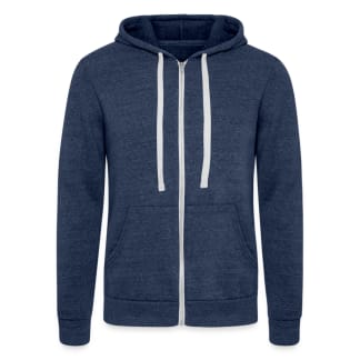 Uniseks tri-blend zip hoodie van Bella + Canvas