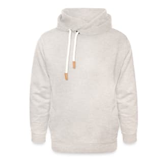 Unisex hoodie med sjalskrave