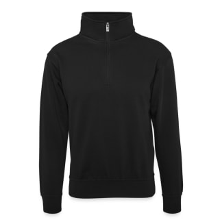 Unisex sweater with zip collar
