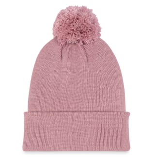 Strickmütze mit Bommel