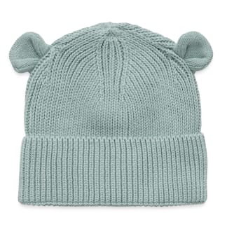 Embroidered Organic Baby Bear Beanie