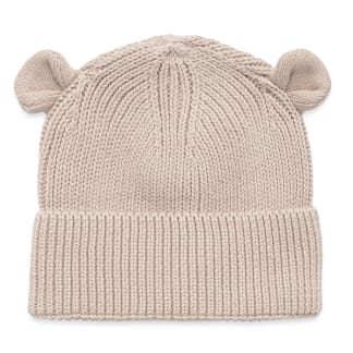 Embroidered Organic Baby Bear Beanie