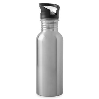 Water bottle with straw