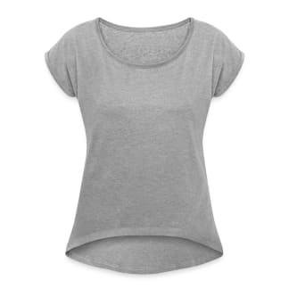 Vrouwen T-shirt met opgerolde mouwen