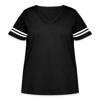 Women's Curvy V-Neck Football Tee