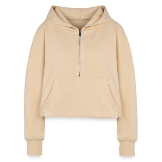 Women's Half Zip Cropped Hoodie