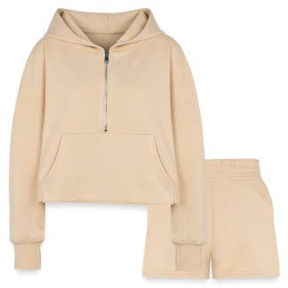Women’s Cropped Hoodie & Jogger Short Set