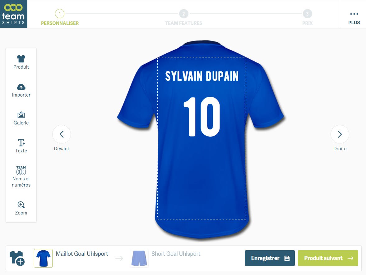 Flocage Maillot et T-shirt sport : Créer son Maillot personnalisé |  TeamShirts