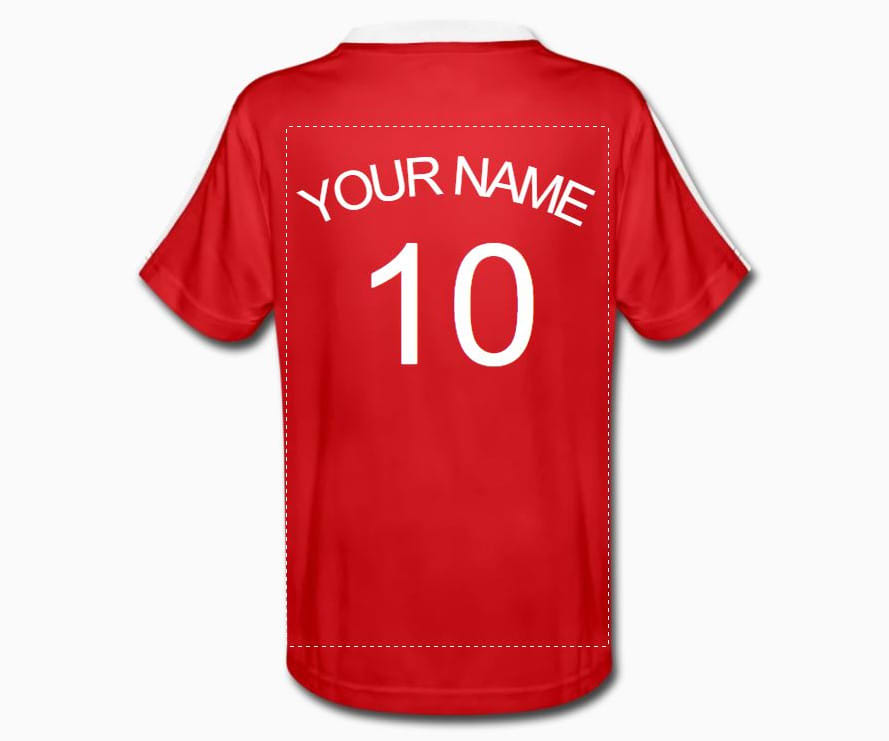 Kids personalised football kit
