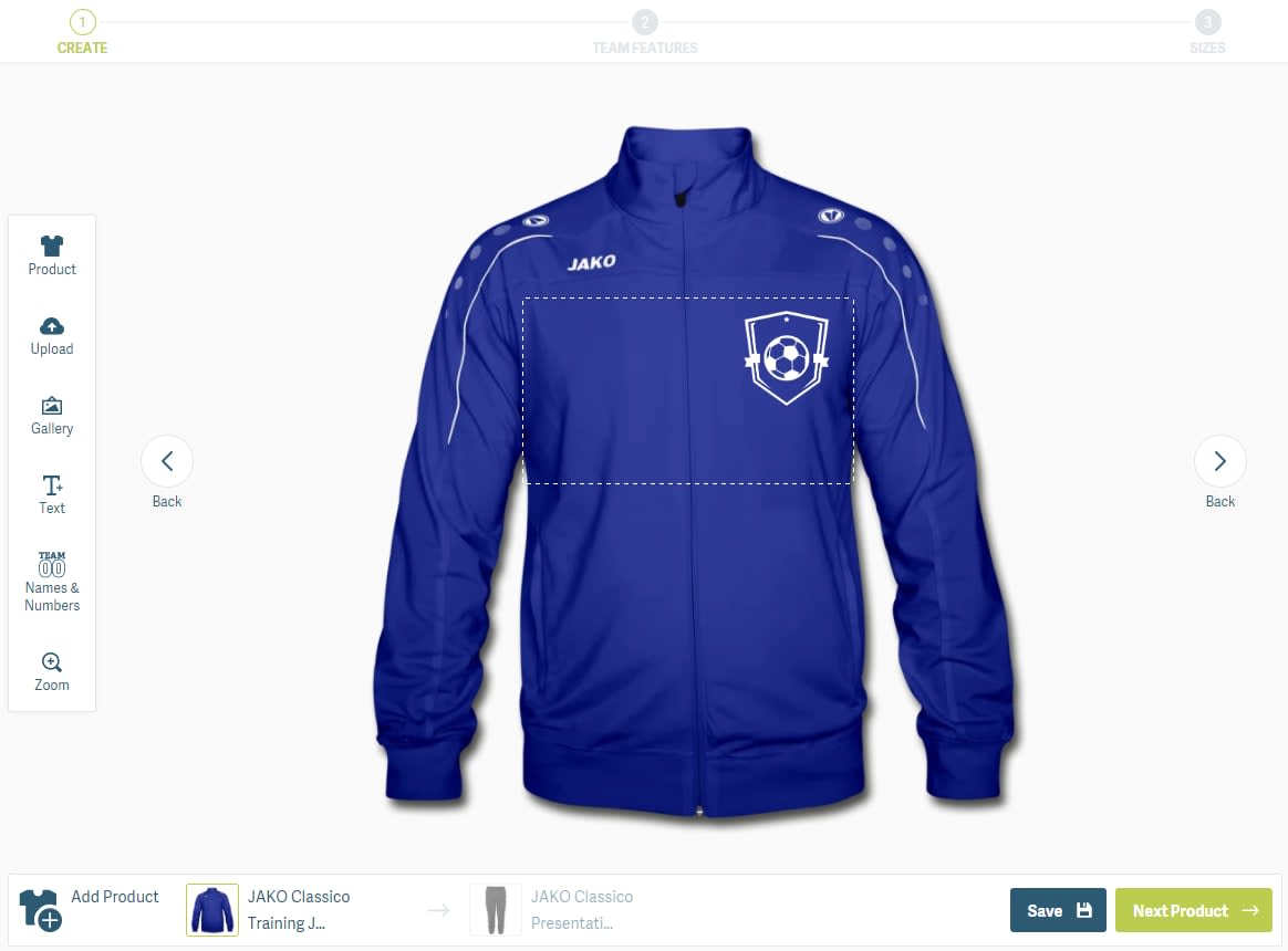 Personalised football tracksuits clearance