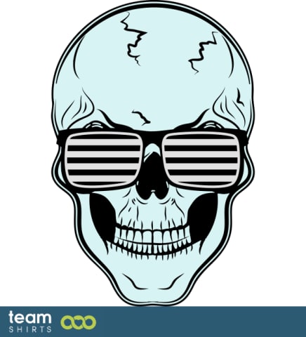 Skull with sunglasses
