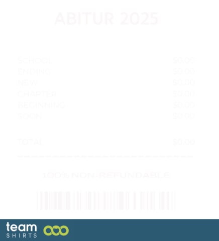 abitur 2025 receipt white