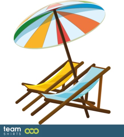 Strand stoel met parasol