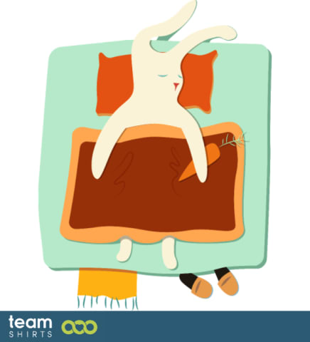 Rabbit sleeping vectorstock 7595348