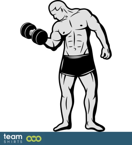 Bodybuilder avec haltère