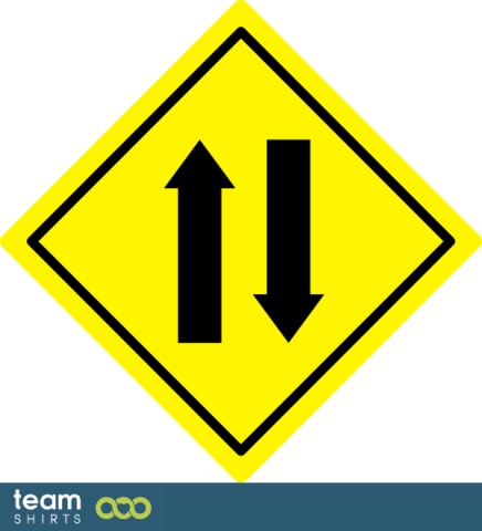 Trafikskylt tvåvägs trafik