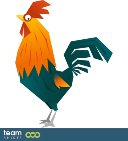 Cartoon rooster