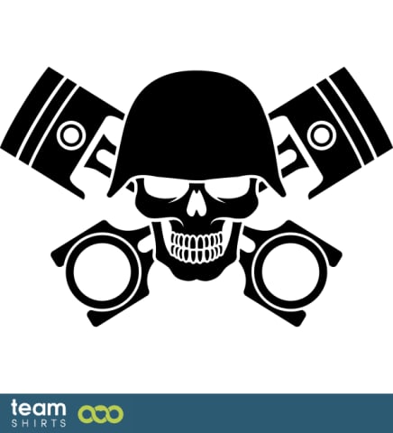 Schädel Kolben Helm Armee