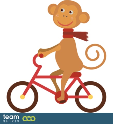 monkey riding a bike