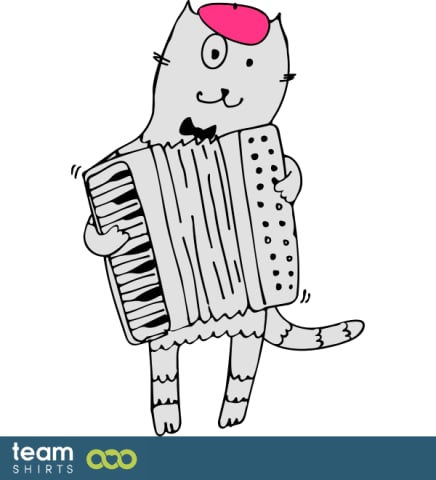 cat with accordion