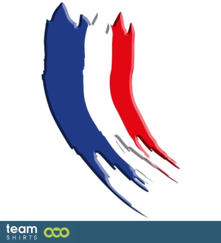 Franse vintage vlag 3D