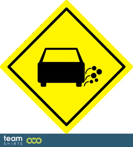 Signe de circulation Attention Rock on the Road