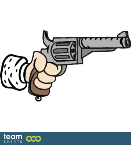 Hand with gun