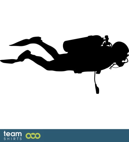 Taucher Silhouette