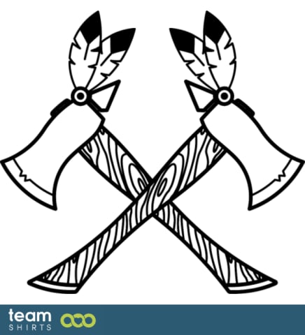 CROSSED HATCHETS TEXTURED