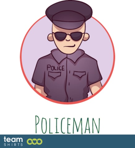 vectorstock 4197524 Policeman Cicle Emblem Named