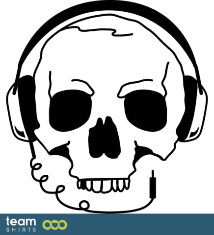 crâne avec un casque