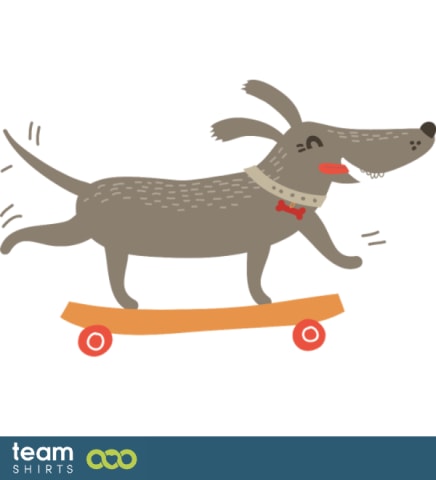 DOG LEARNING NEW SKATE TRICKS