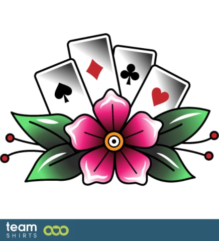 Flower gambler tatovering