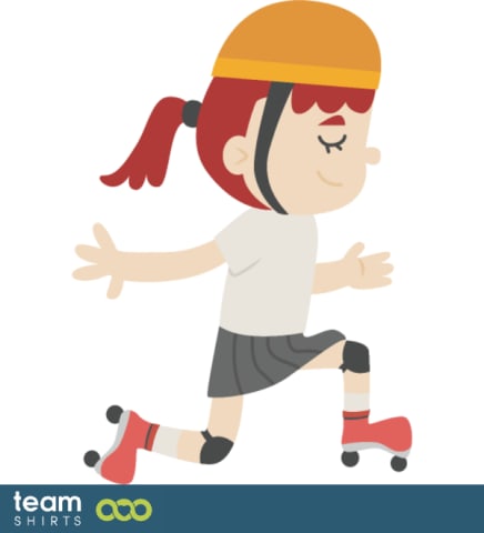 Rullskridskoåkning flicka