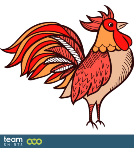 Cartoon rooster