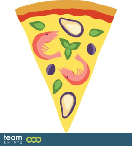 pizza slice seafood vectorstock 11371378