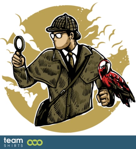 Detektiv mit Papagei