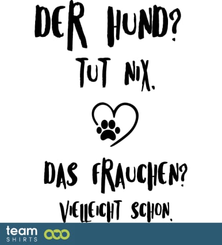Der Hund tut nix, aber das Frauchen
