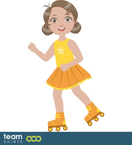 Kind auf Rollschuhen