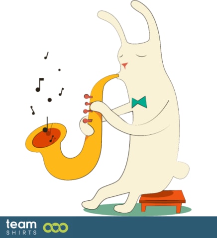 Rabbit saxophone vectorstock 7595348
