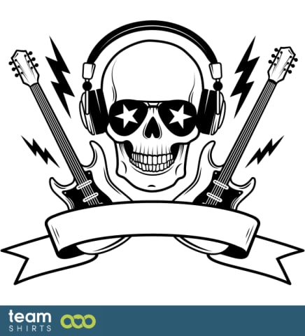 GITARREN UND TOTENKOPF